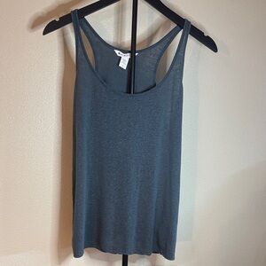 Athleta Blue Gray Linen Tank Top - Large